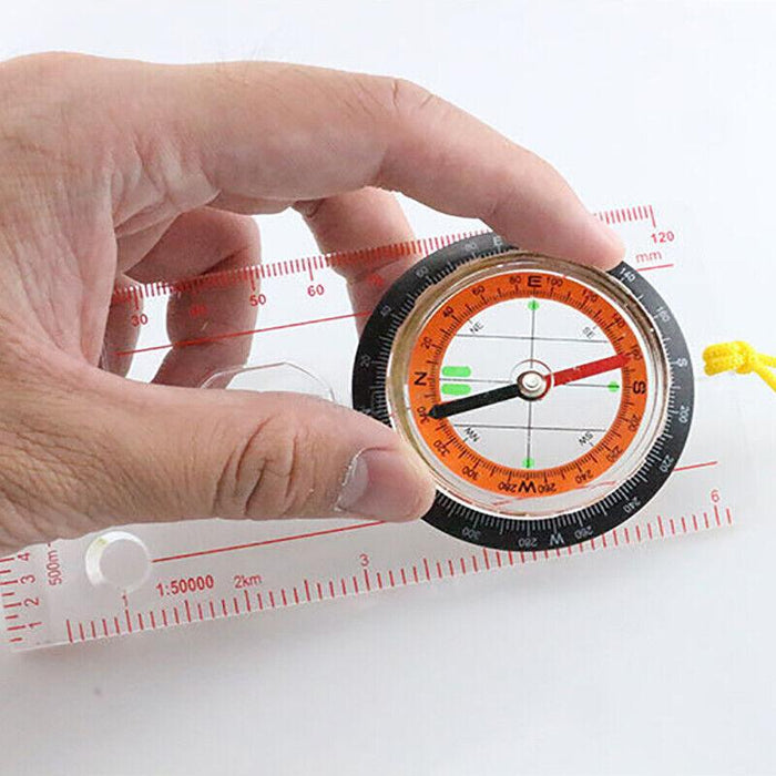 Orienteering Baseplate Compass Hiking Camping Lensatic Map Tactical Army Gear