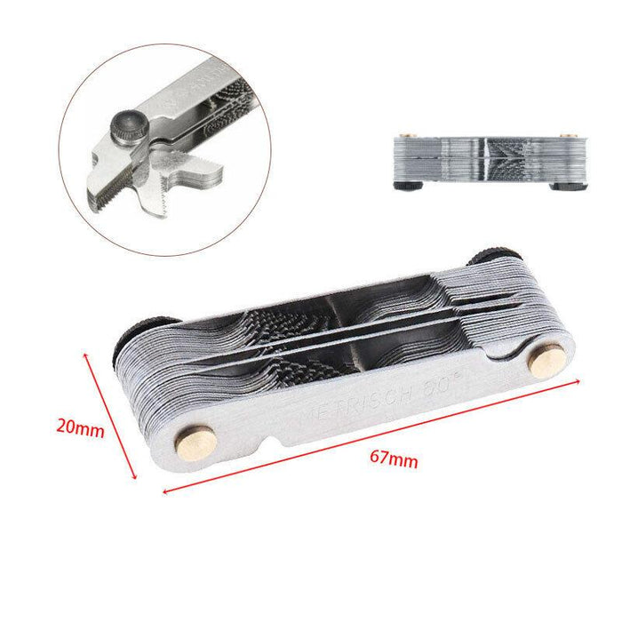 Metric 60 Degree Imperial 55 Degree One-piece Thread Gauge 50 Blades