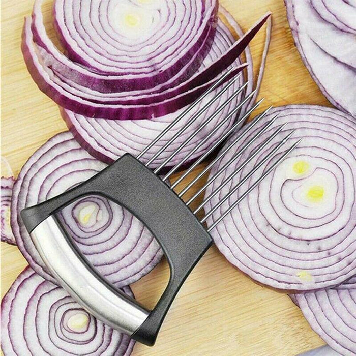 Food Slice Assistant Onion Slicer Cutter Fish Meat Potato Vegetable Holder Tool