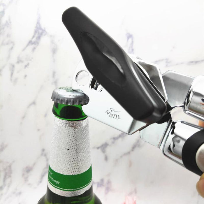 3-in-1 Can & Bottle Opener Classic Stainless Steel Manual Heavy Duty Can Opener