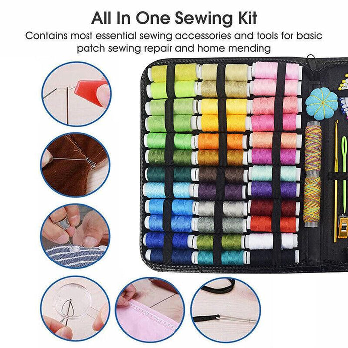 183pcs Portable Sewing Kit Home Travel Emergency Professional Sewing Set