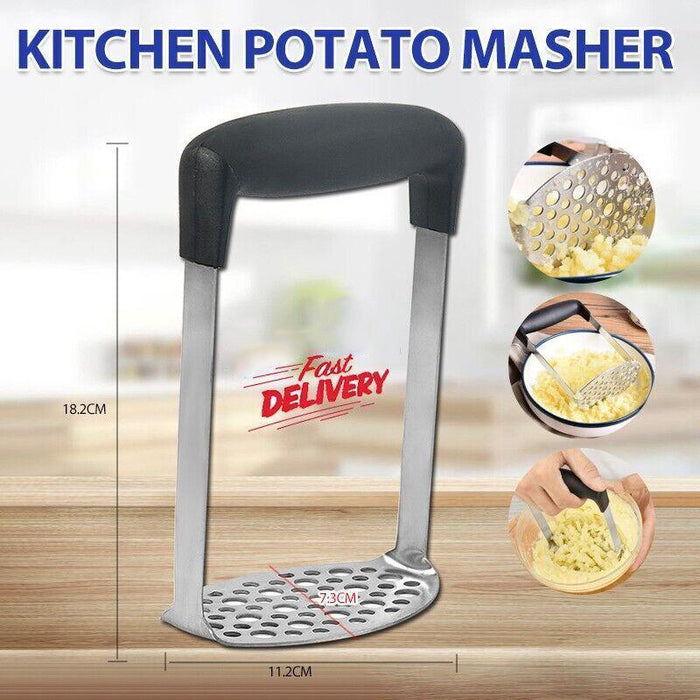 Potato Masher Vegetable Tool Stainless Steel Heat Kitchen Resistant Press Ricer