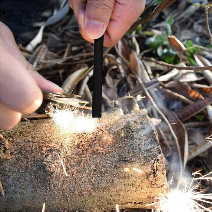 Ferrocerium Flint Rod 15cm x 1.3cm Survival Fire Starter with Striker Para-cord