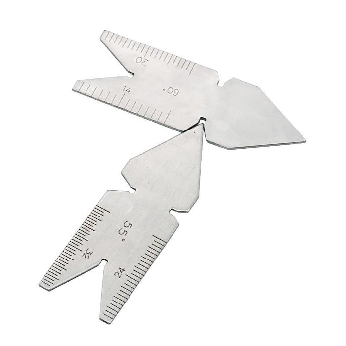 3PCS 55&60° Gauge Metric and English One-piece Thread Gauge