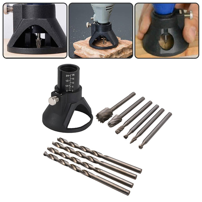 11-Piece Rotary Tool HSS Cutting Guide Attachment Kit for Precision Work