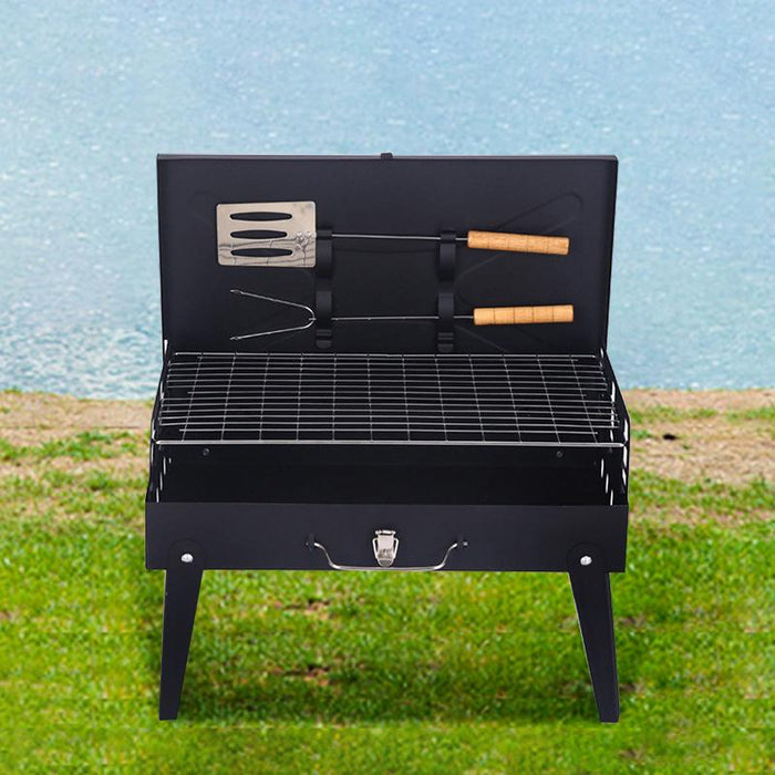 Foldable Outdoor BBQ Barbecue Grill Set Charcoal Kebab Picnic Camping Sets