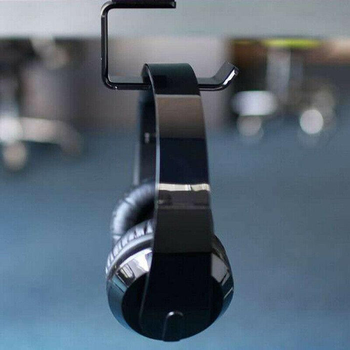 Mount Holder Hook Dual Headset Tape New Clever Headphone Stand Hanger Under Desk