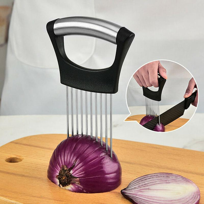 Food Slice Assistant Onion Slicer Cutter Fish Meat Potato Vegetable Holder Tool