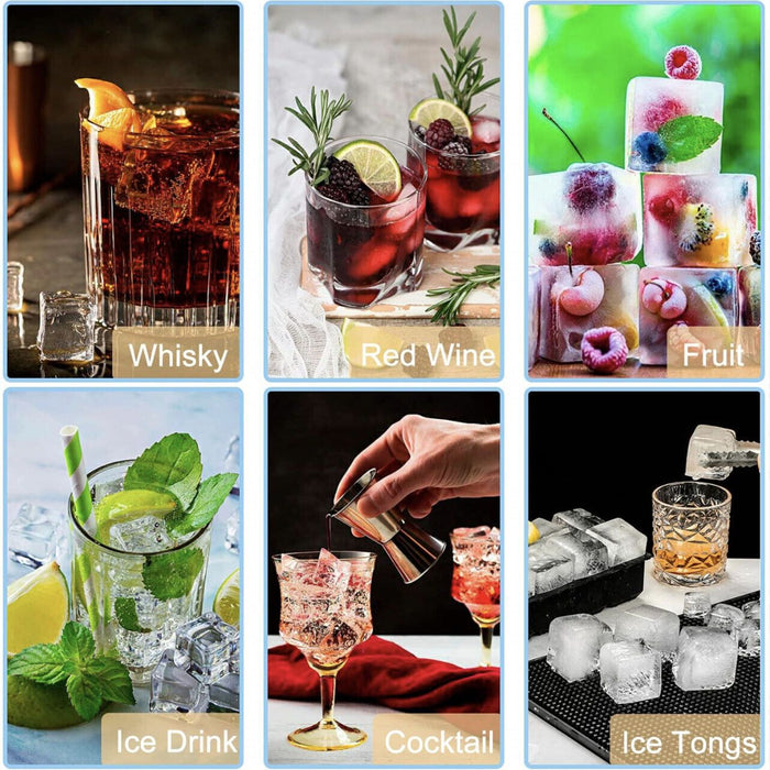 4/6 Large Ball Maker Whiskey Mould Big Mold Sphere Round Silicone Ice Cube Tray
