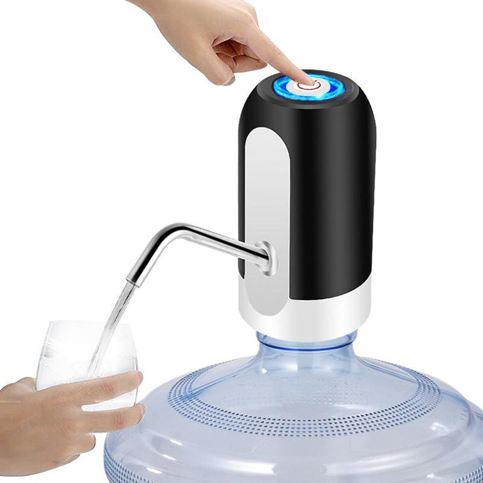 Electric Water Bottle Pump Dispenser Drinking USB Button Black White Drinking