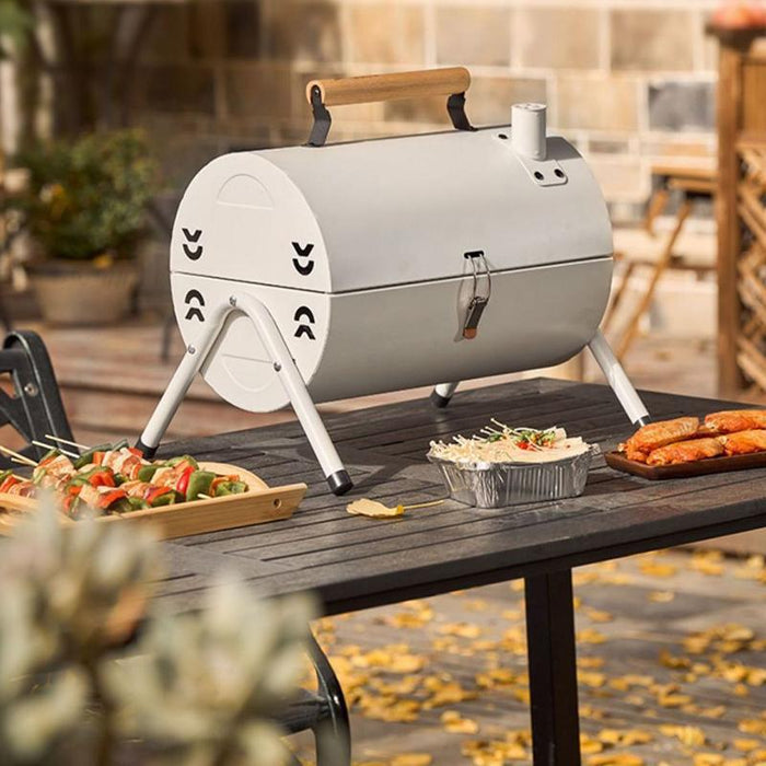 Charcoal BBQ Grill Portable Smoker Barbecue Outdoor Foldable Camping Fire Pit