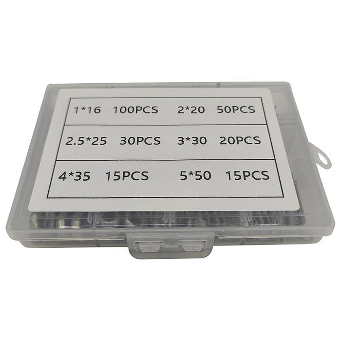 230pcs Cotter Pin Assortment Set Split Pin Value Kit New 6 Sizes