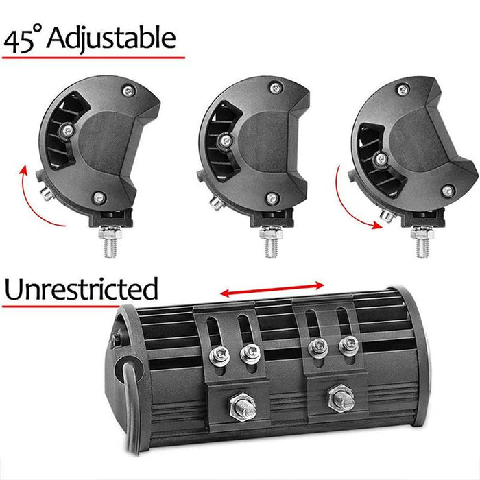 2X Mounting Brackets Rotating Slide Base Mounts AL Alloy LED Work Light Bar
