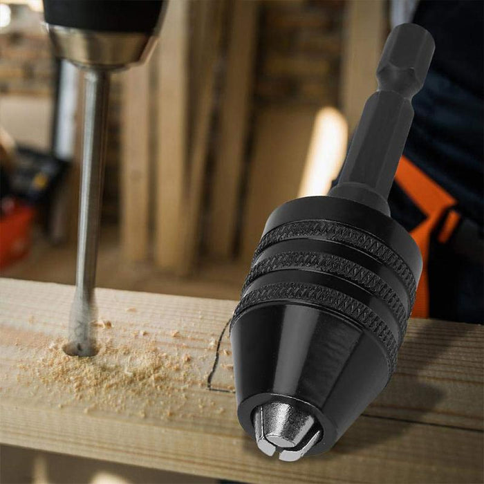 1/4" Keyless Chuck Conversion Hex Shank Adapter Drill Bit