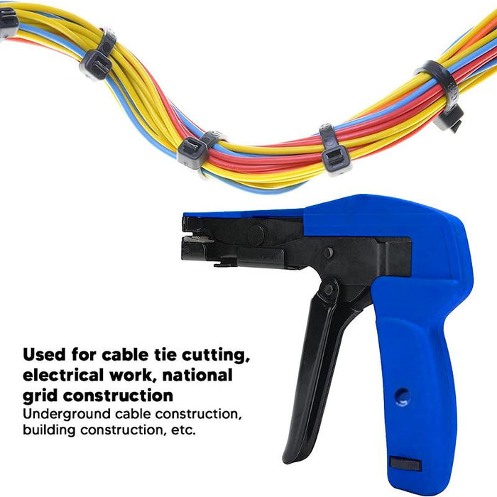Heavy Duty Cable Tie Gun Automatic Tension Cut Off Width 2.4mm to 4.8mm