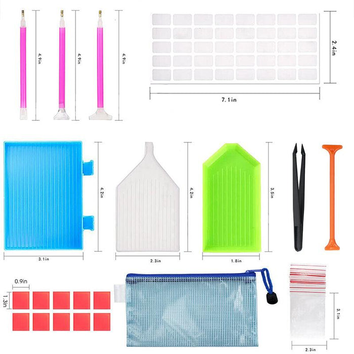 70 Piece Diamond Painting Tools Box 5D Diamond Accessories Diy Art Craft Pen Set