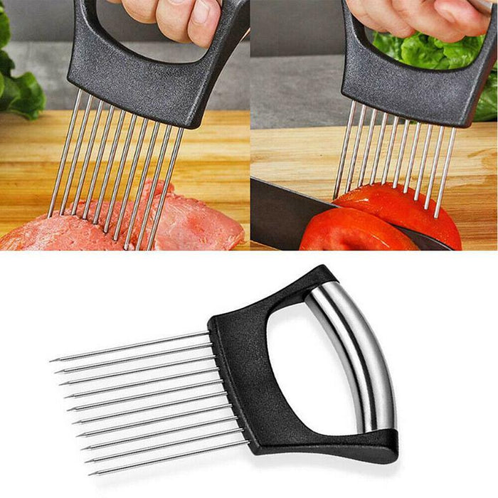 Food Slice Assistant Onion Slicer Cutter Fish Meat Potato Vegetable Holder Tool