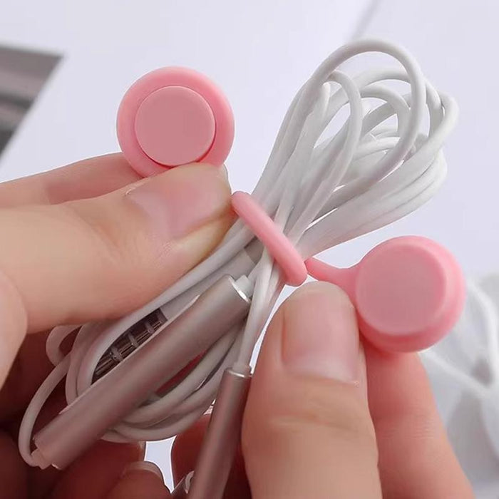 10Pcs Magnetic Tie Cable Organiser Headphone Earphone Cord Winder Holder Clip