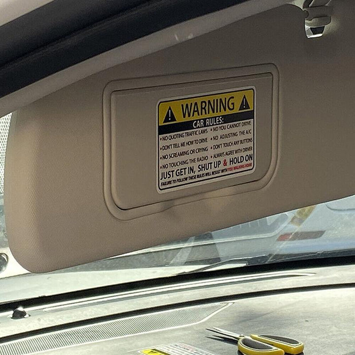 x2 Warning Rules Decal Sticker Funny For JDM Car Truck Bumper Window SUV