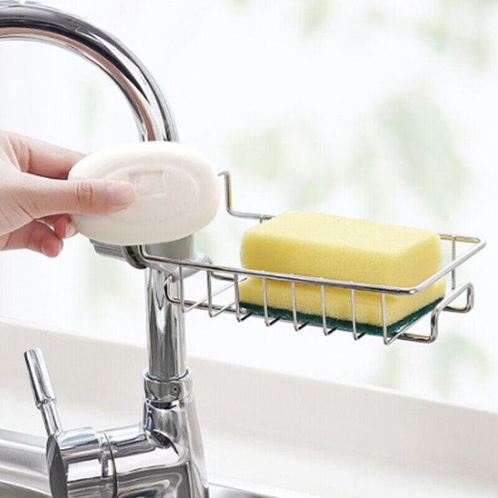 Kitchen Sink Faucet Shelf Sponge Dish Cloth Rack Holder Racks Storage Organizer
