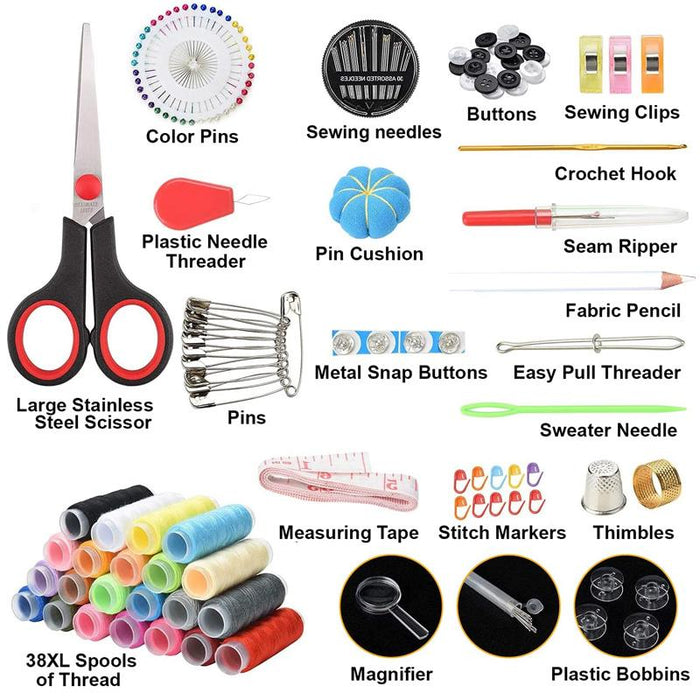 183pcs Portable Sewing Kit Home Travel Emergency Professional Sewing Set