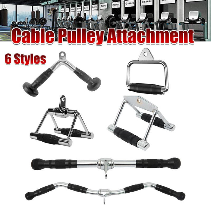 Cable Pulley Attachment Tricep Rope V Grip LAT Pull Down Gym Accessory