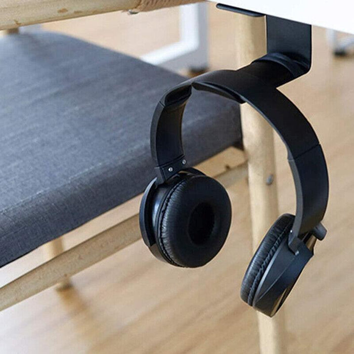 Mount Holder Hook Dual Headset Tape New Clever Headphone Stand Hanger Under Desk