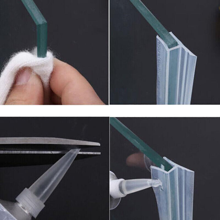 2M 6mm Seal Strip Screen Door Bathroom Shower Water Silicone H Shape