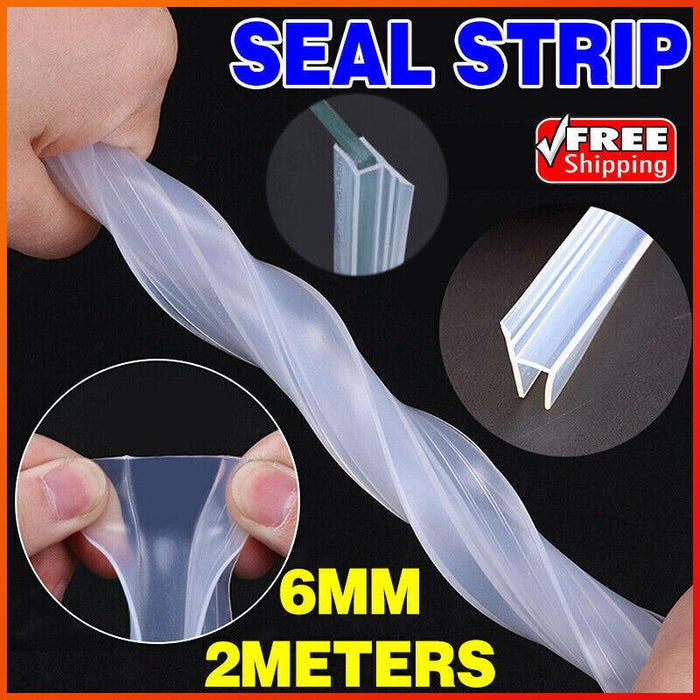 2M 6mm Seal Strip Screen Door Bathroom Shower Water Silicone H Shape