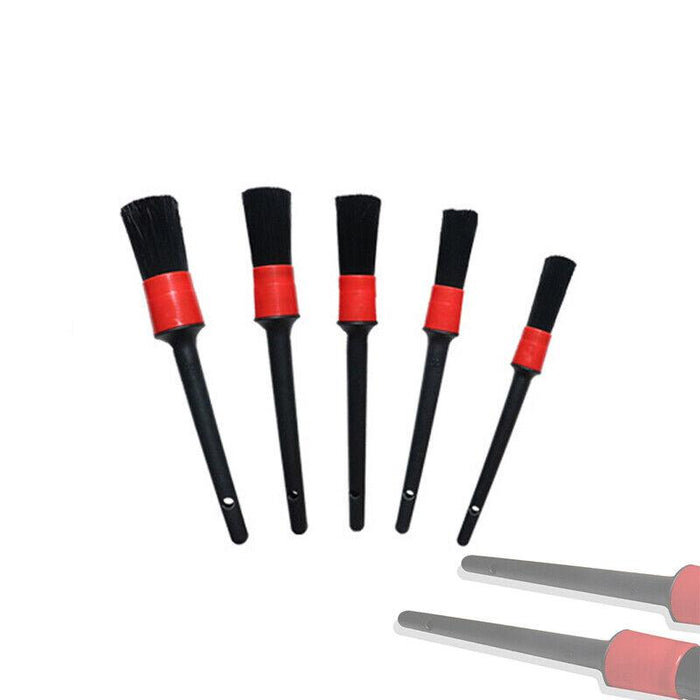 5Pcs Dashboard Car Hair Detail Brush Crevice Dust Cleaning Automotive Detailing