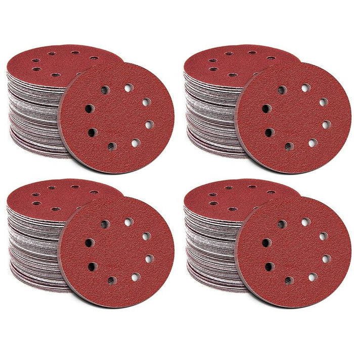 100Pcs 125mm 5" Sanding Discs 240 Grit Orbital Sander Pads Sandpaper