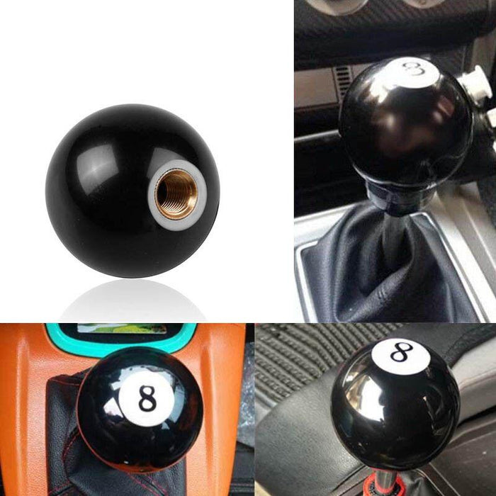 Black 8 Billiard Ball Car Gear Shift Knob Universal Manual Shifter Lever Cover
