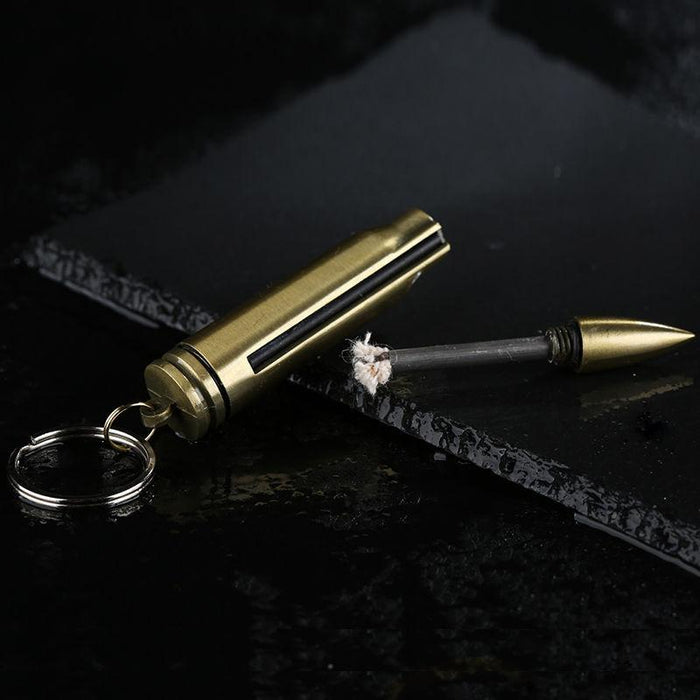 Fire Starter Lighter Waterproof Flint Match Metal Keychain Camping Survival BDA