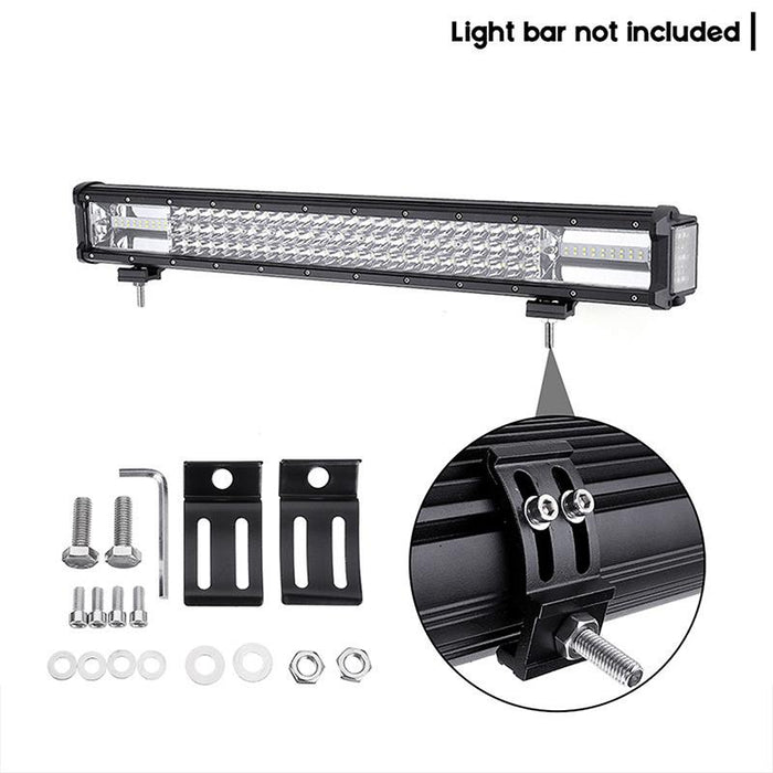 2X Mounting Brackets Rotating Slide Base Mounts AL Alloy LED Work Light Bar