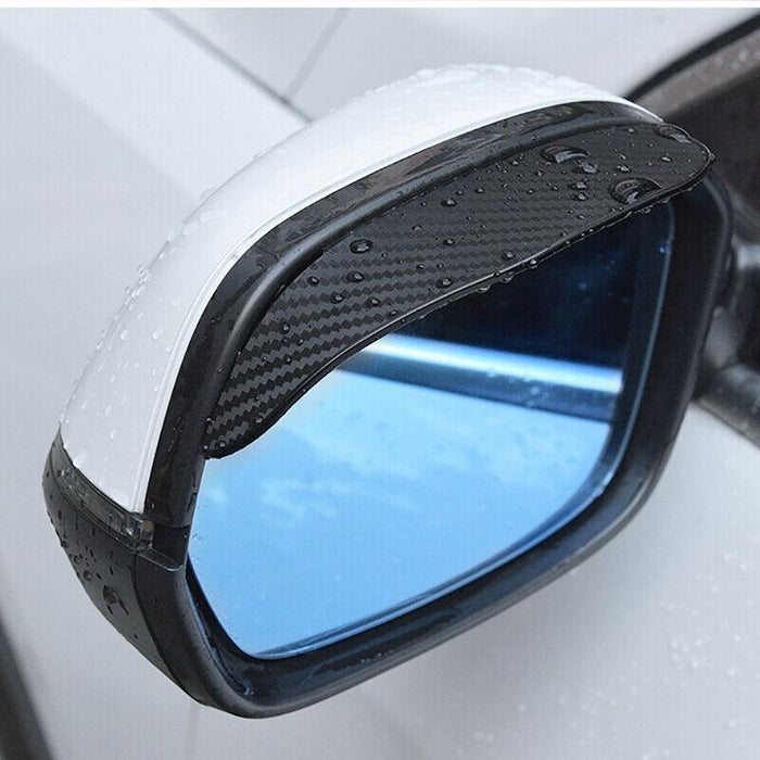 2PCs Car Rain Board Eyebrow Guard Rear View Side Mirror Sun Visor Accessories