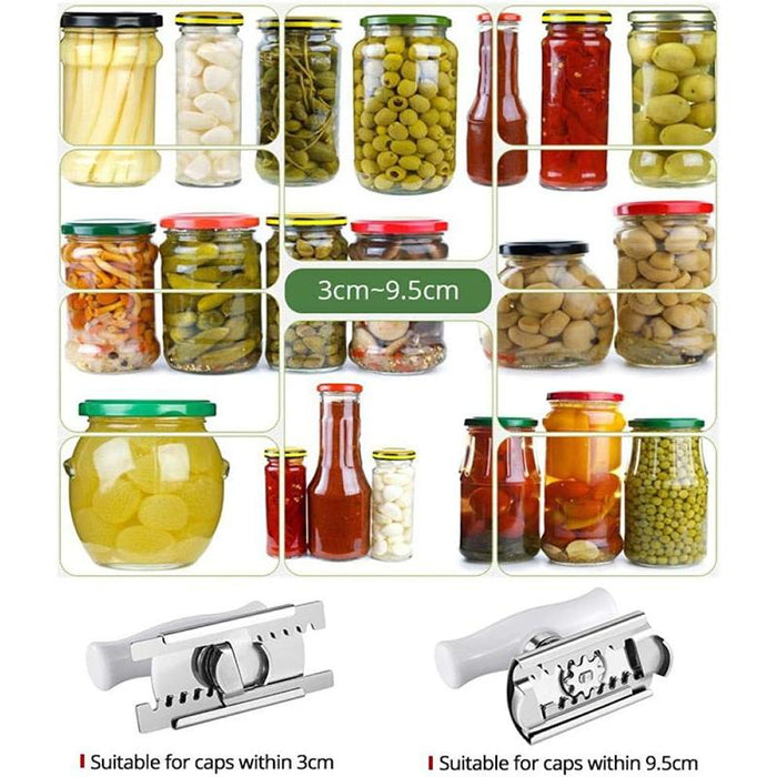 Adjustable Jar Opener Stainless Steel Lids Off for weak Hands Seniors Arthritis