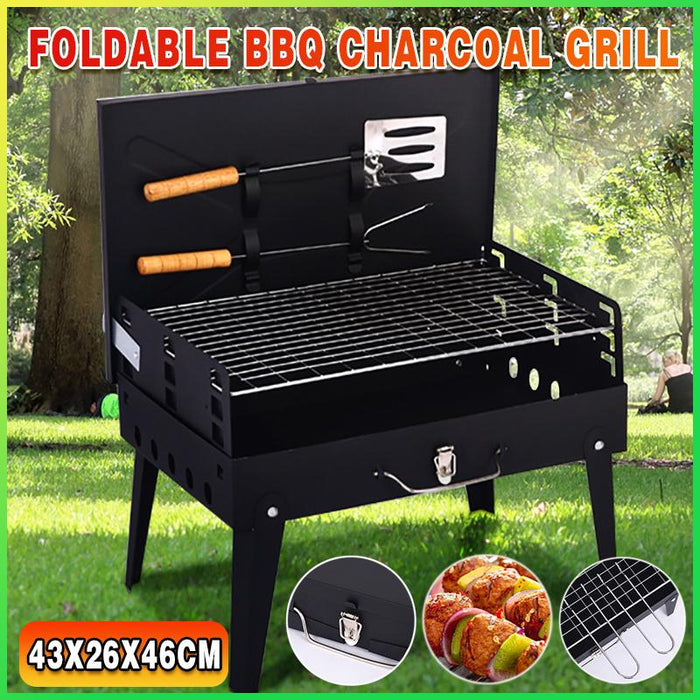 Foldable Outdoor BBQ Barbecue Grill Set Charcoal Kebab Picnic Camping Sets
