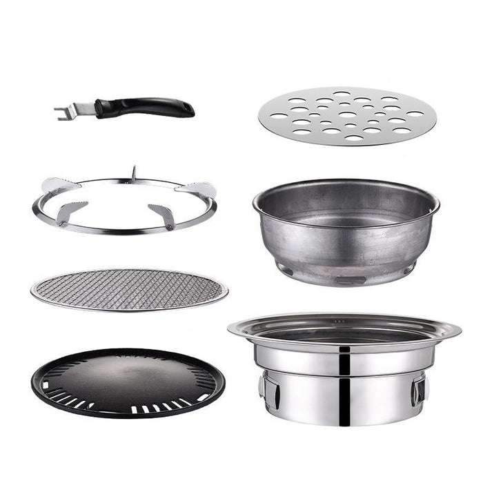 Barbecue Grill Round Outdoor BBQ Charcoal Patio Garden Party Fire BBQ Cooking