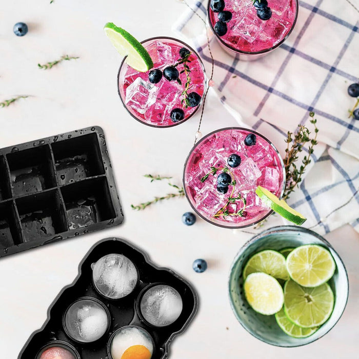4/6 Large Ball Maker Whiskey Mould Big Mold Sphere Round Silicone Ice Cube Tray