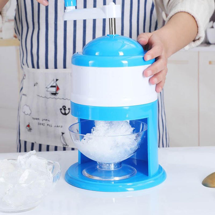 Manual Ice Shaver Crusher Shredding Snow Cone Maker Machine Create Drink Tool