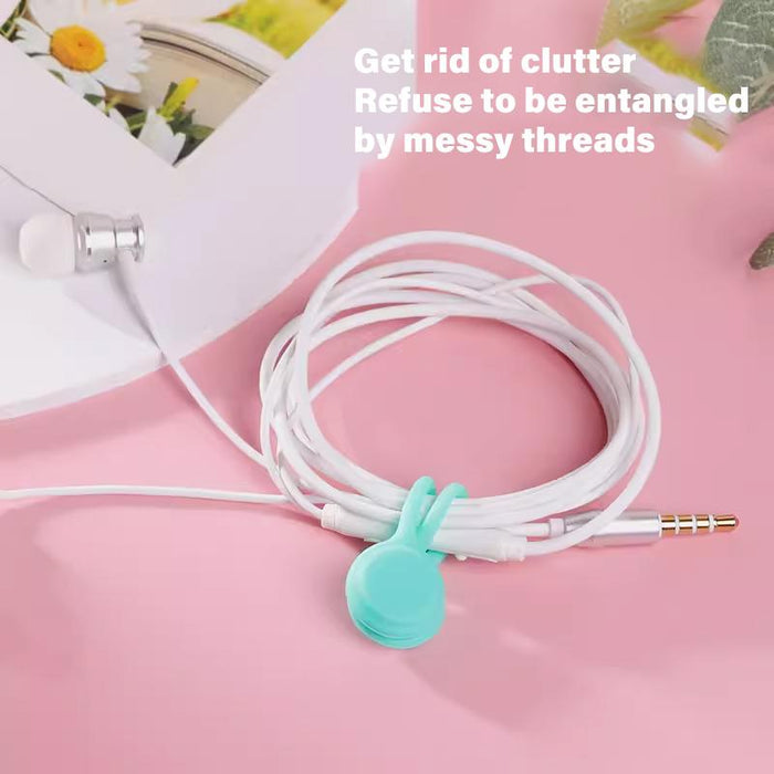 10Pcs Magnetic Tie Cable Organiser Headphone Earphone Cord Winder Holder Clip