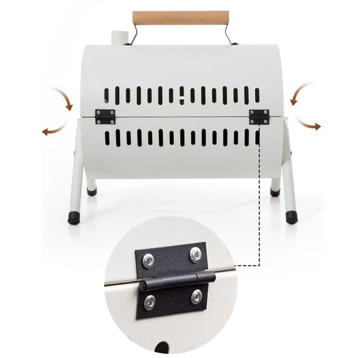 Charcoal BBQ Grill Portable Smoker Barbecue Outdoor Foldable Camping Fire Pit