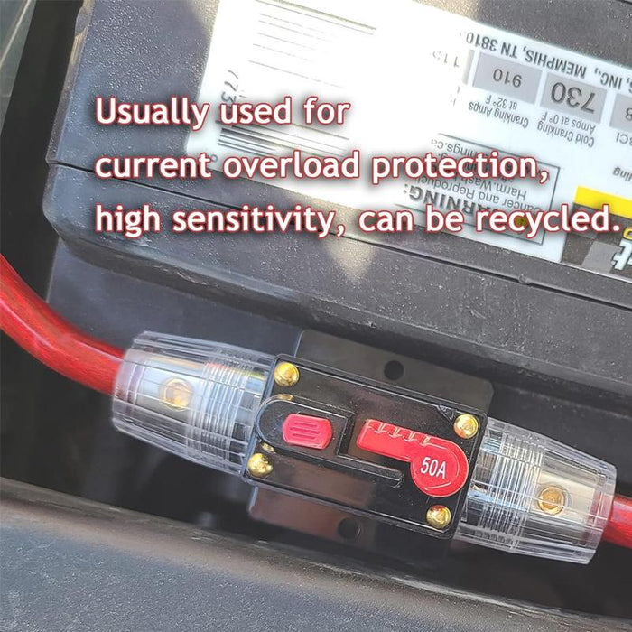 20-150AMP Circuit Breaker Dual Battery IP67 Waterproof 12V-24V Fuse Manual Reset
