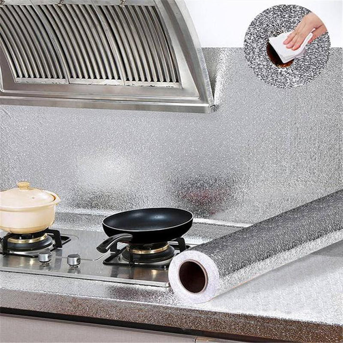 Waterproof Oil-proof Wall Sticker Self Adhesive Aluminum Kitchen Protective