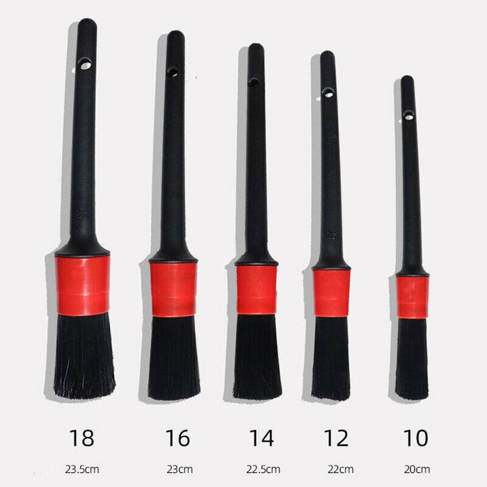 5Pcs Dashboard Car Hair Detail Brush Crevice Dust Cleaning Automotive Detailing