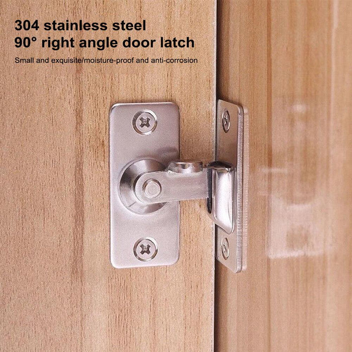90 Degree Stainless Steel Latch Safety Right Angle Sliding Door Lock Door Hasp