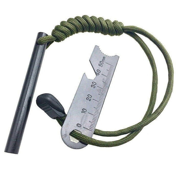 Ferrocerium Flint Rod 15cm x 1.3cm Survival Fire Starter with Striker Para-cord