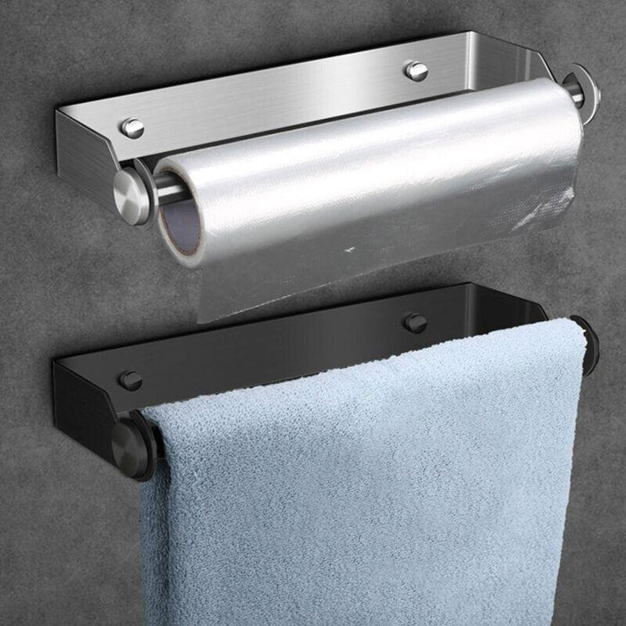 Streamlined Paper Towel Holder - Adhesive Wall Mount Design