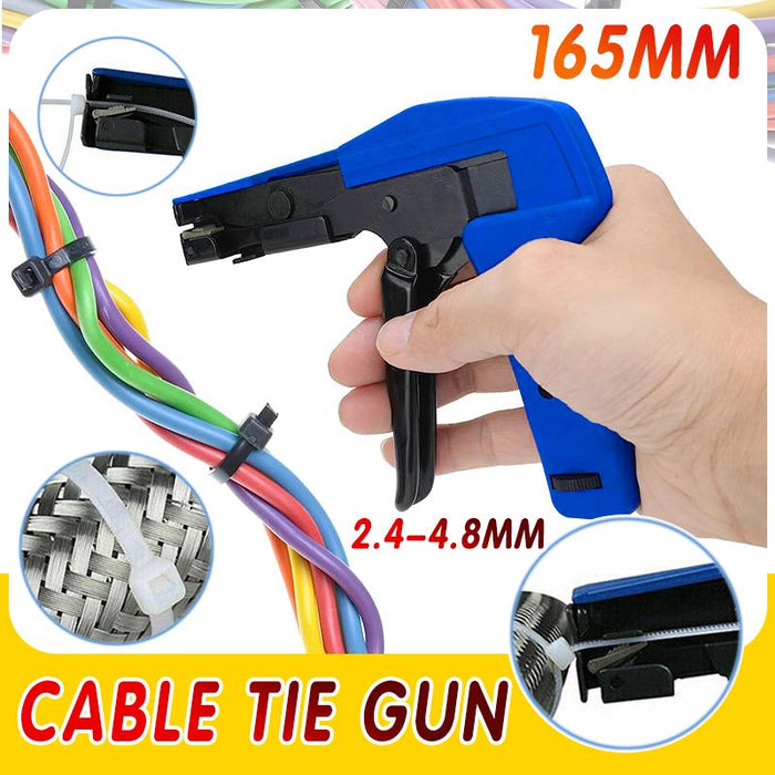 Heavy Duty Cable Tie Gun Automatic Tension Cut Off Width 2.4mm to 4.8mm