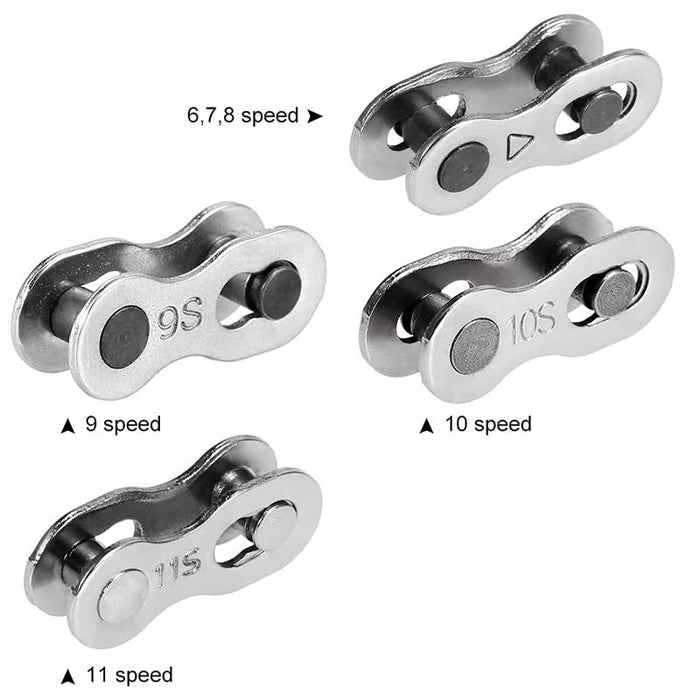 6/7/8/ Speed Bike Chain Connector 5 Pairs With Simple Tool Silver